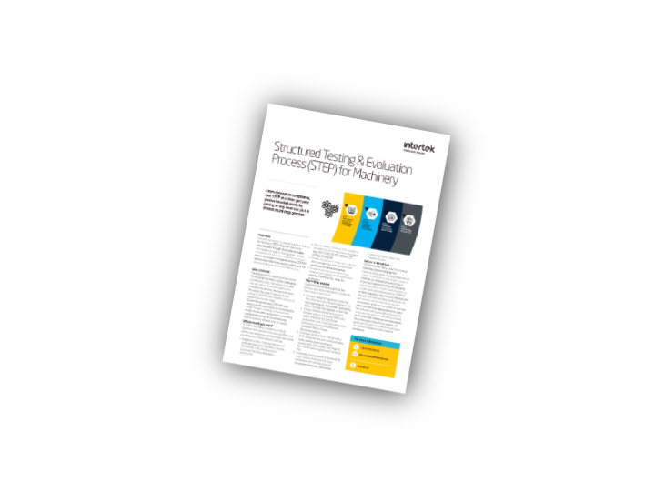 Structured Testing and Evaluation Process for Machinery - factsheet