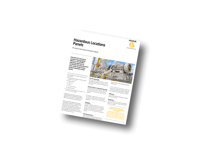 Hazardous Locations Panel Shop Certification Program | Fact Sheet