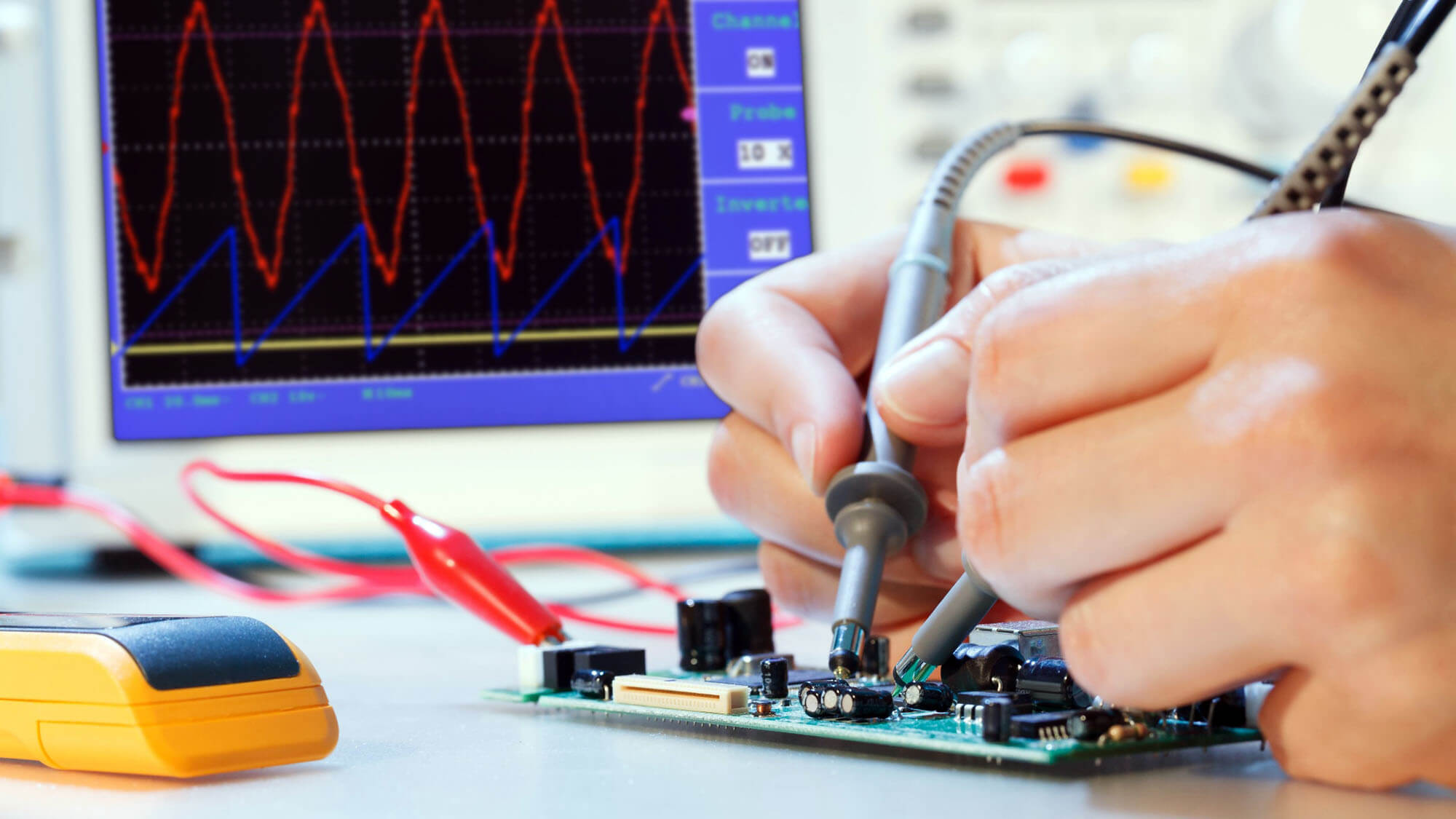 Person making an electronic micro processor